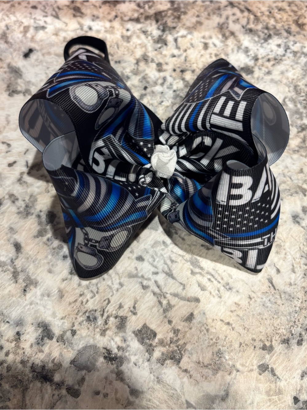 Kids Back the blue Hair Bow